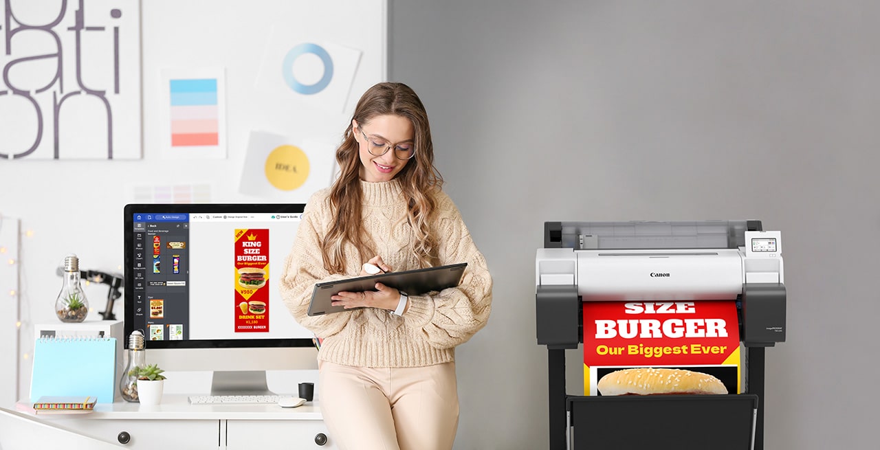 Printer die grote afbeelding afdrukt